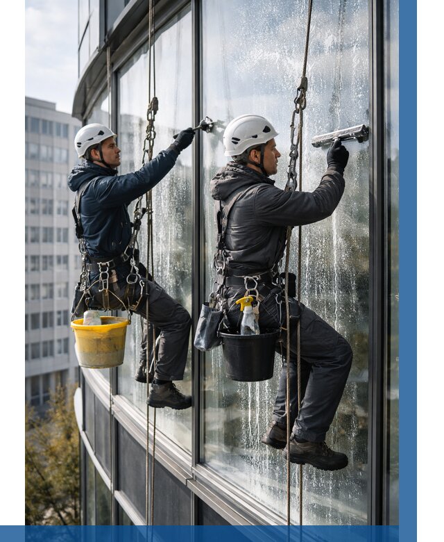 Мойка панорамных окон в Таганроге от 356 р. заказать у ВЫСОТНИК-Тгн