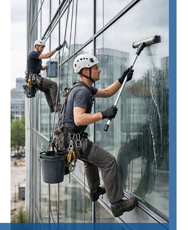 Мойка витражей альпинистами в Таганроге от 713 р. под ключ|ВЫСОТНИК-Тгн