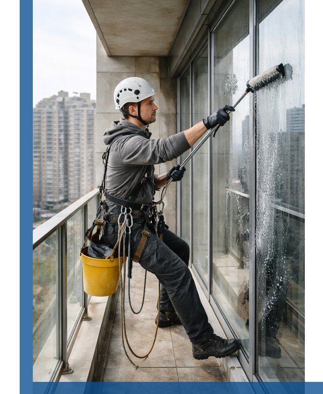 Профессиональная мойка балконного остекления в Таганроге