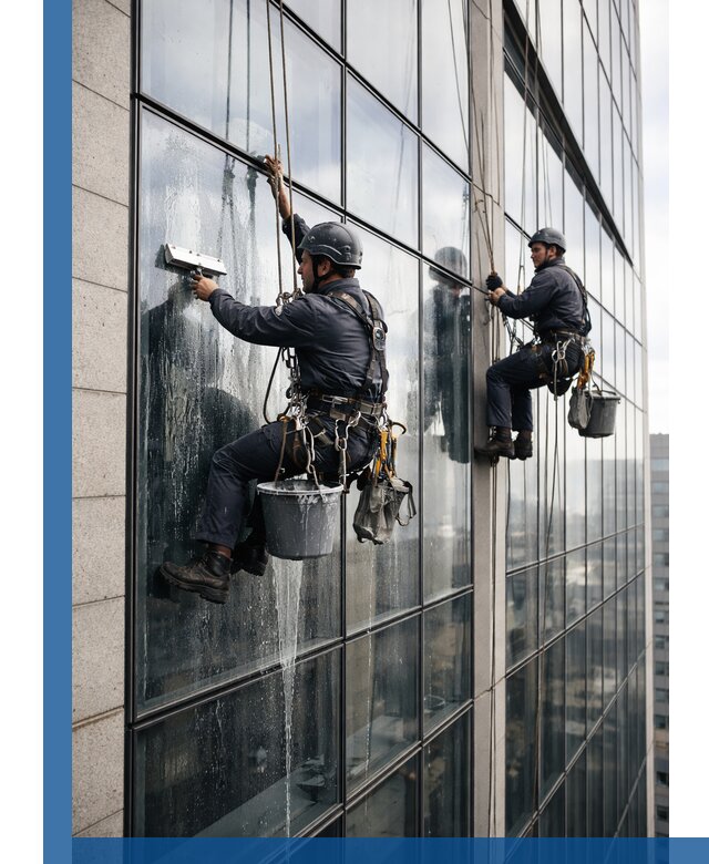 Профессиональная мойка стеклянных фасадов зданий в Таганроге