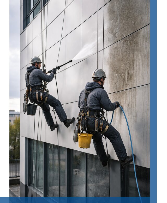 Мойка фасада из композита в Таганроге по цене от 305 р. | ВЫСОТНИК-Тгн