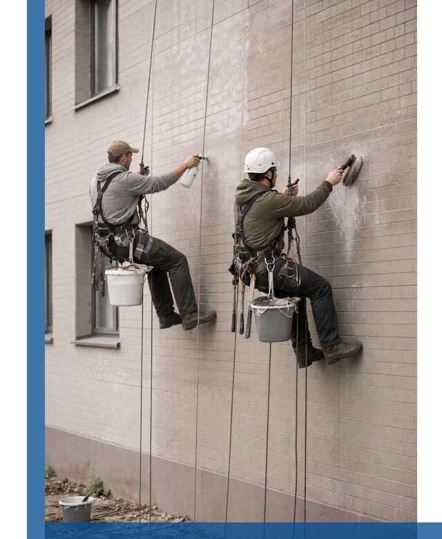 Удаление высолов с фасада зданий в Таганроге без повреждений и следов