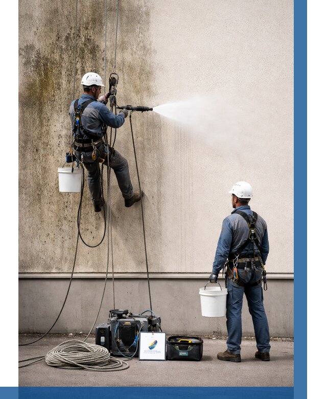 Очистка фасада от плесени в Таганроге от 305 р. | ВЫСОТНИК-Тгн