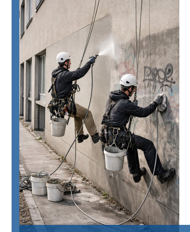 Антиграффити покрытие фасада с защитой от надписей в Таганроге