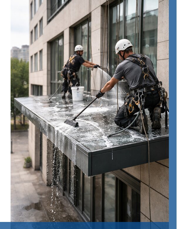 Мойка козырьков и навесов в Таганроге от 3563 р. | ВЫСОТНИК-Тгн