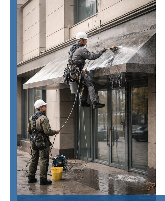 Профессиональная мойка козырьков и навесов в Таганроге