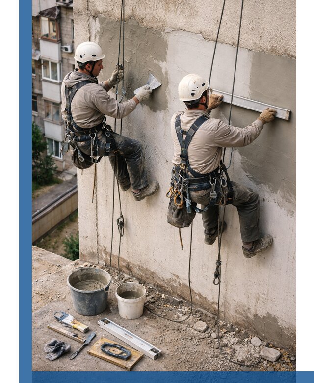 Комплексный ремонт штукатурного фасада с гарантией в Таганроге