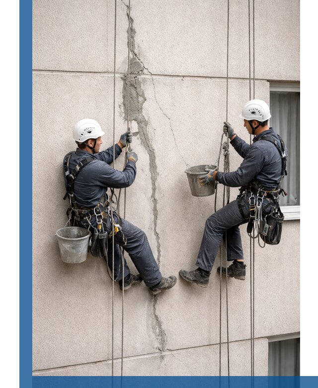 Заделка трещин на фасаде в Таганроге с гарантийным ремонтом