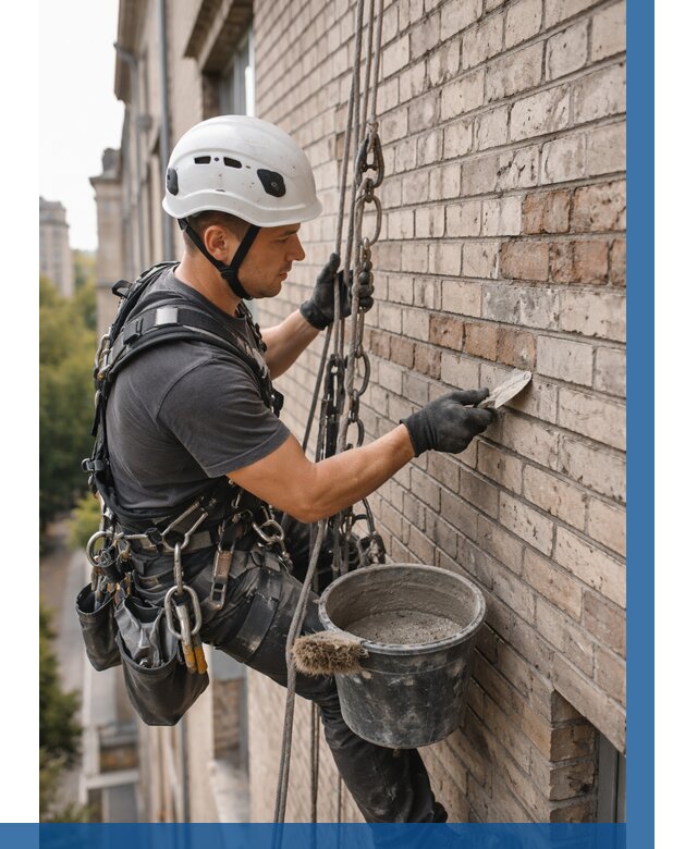 Ремонт кирпичной кладки фасада в Таганроге от 1833 р. | ВЫСОТНИК-Тгн