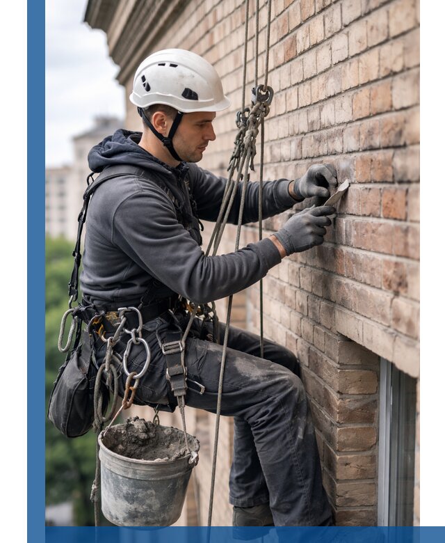 Качественный ремонт кирпичной кладки фасада в Таганроге с гарантией