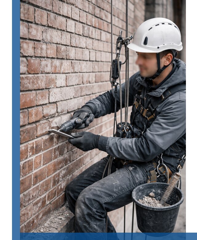 Расшивка кирпичных швов фасадов и стен, ремонт в Таганроге