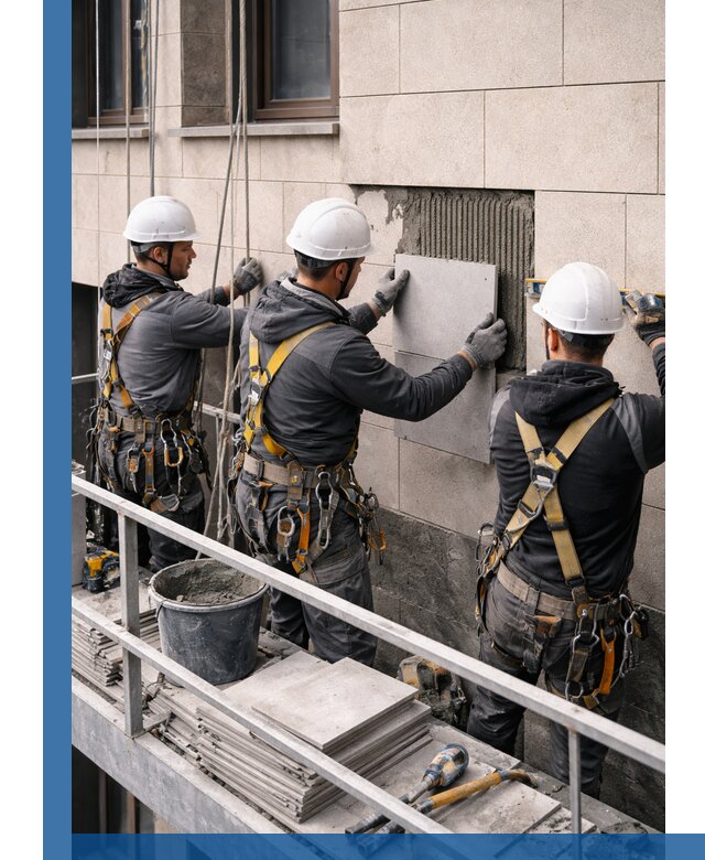 Ремонт облицовки фасада плиткой в Таганроге с гарантией