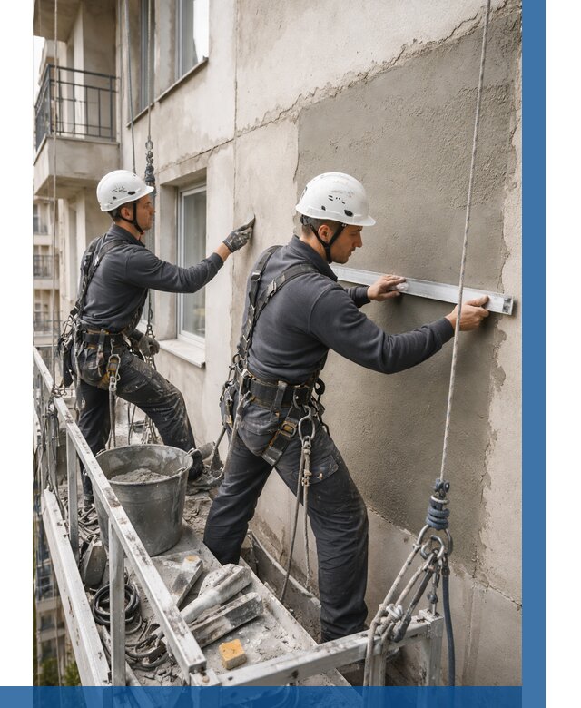 Штукатурка фасада на высоте в Таганроге от 916 р. | ВЫСОТНИК-Тгн