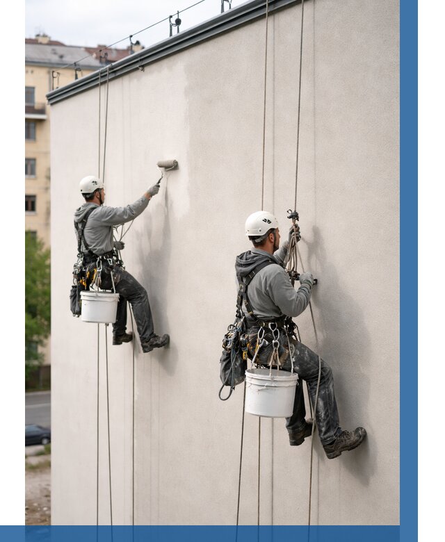 Покраска оштукатуренного фасада в Таганроге от 326 р. | ВЫСОТНИК-Тгн