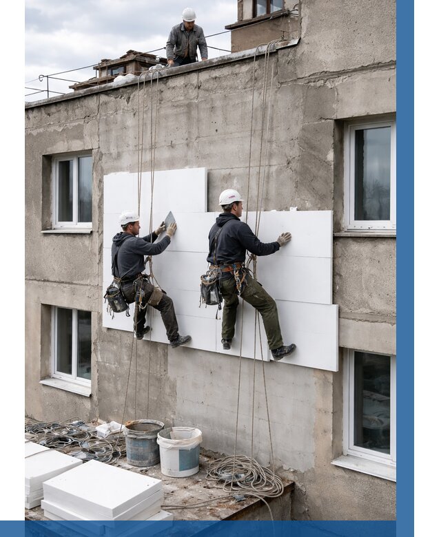 Утепление фасада пенополистиролом в Таганроге от 1833 р. | ВЫСОТНИК-Тгн