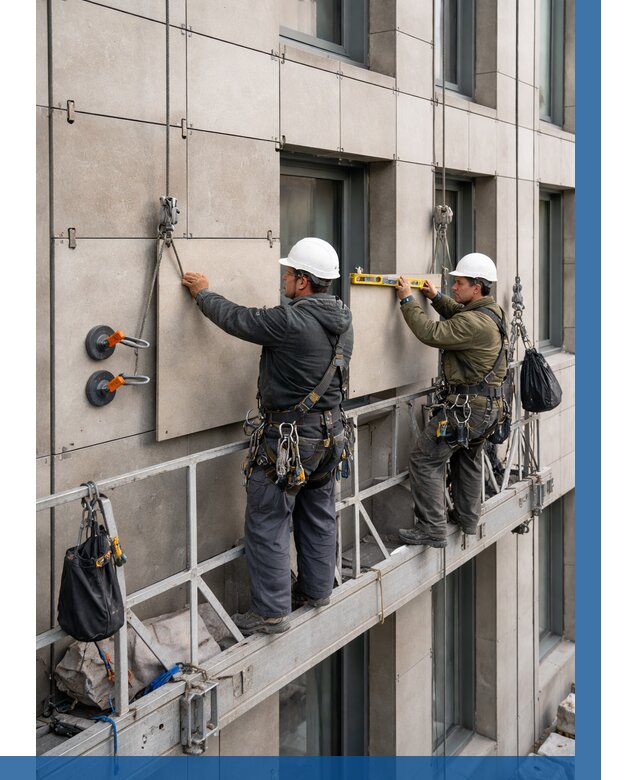 Монтаж керамогранита на фасад в Таганроге от 2545 р. | ВЫСОТНИК-Тгн