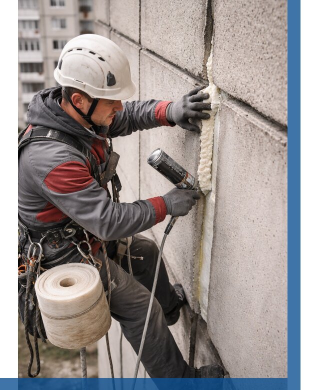 Утепление межпанельных швов в Таганроге от 713 р. | ВЫСОТНИК-Тгн