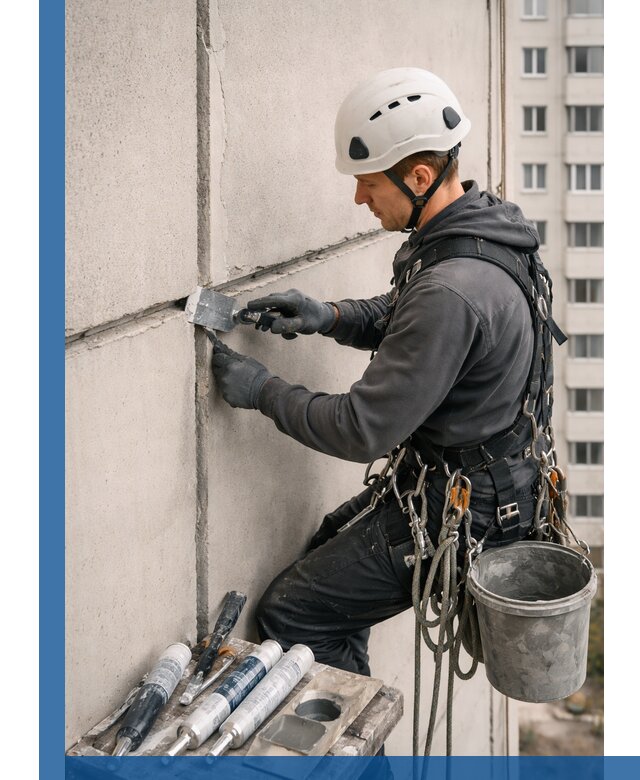 Ремонт межпанельных швов в Таганроге герметизация и восстановление