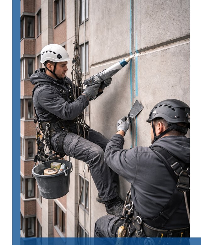 Вторичная герметизация швов фасада и кровли в Таганроге