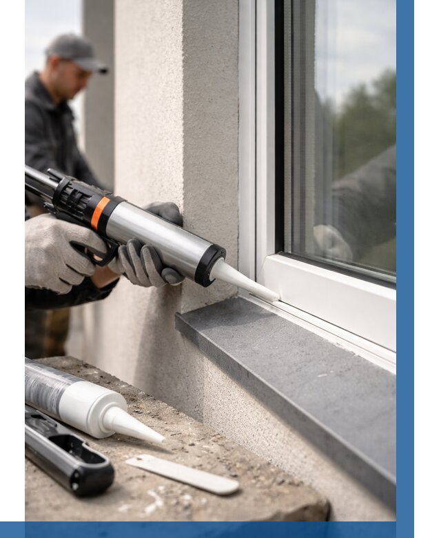 Герметизация монтажных швов окон в Таганроге от 662 р. | ВЫСОТНИК-Тгн