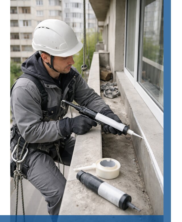 Герметизация швов лоджии в Таганроге от 4581 р. | ВЫСОТНИК-Тгн