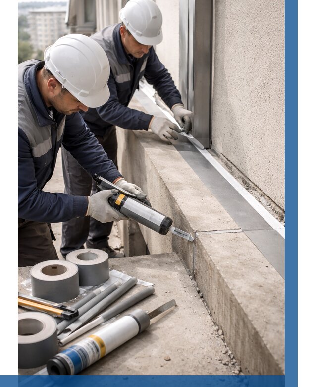 Герметизация примыкания балкона в Таганроге от 4581 р. | ВЫСОТНИК-Тгн