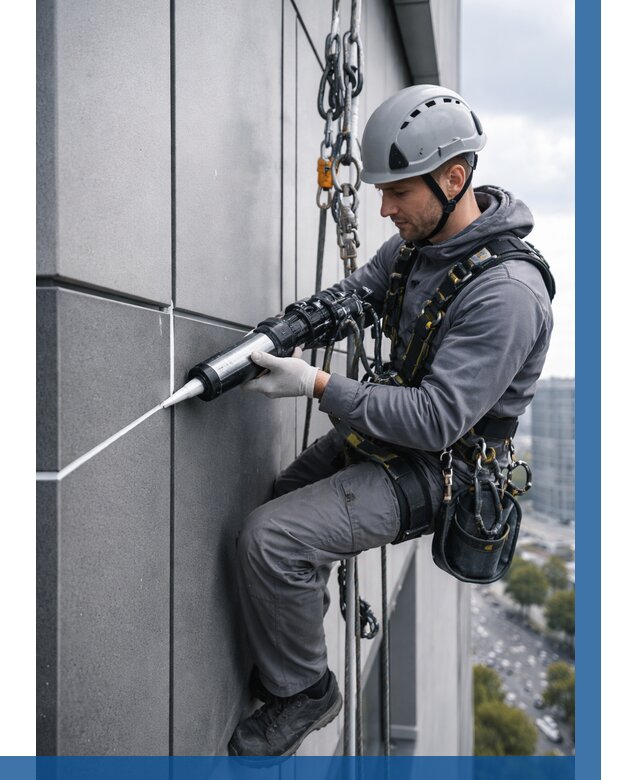 Герметизация стыков фасадных панелей в Таганроге от 6618 р.| ВЫСОТНИК-Тгн