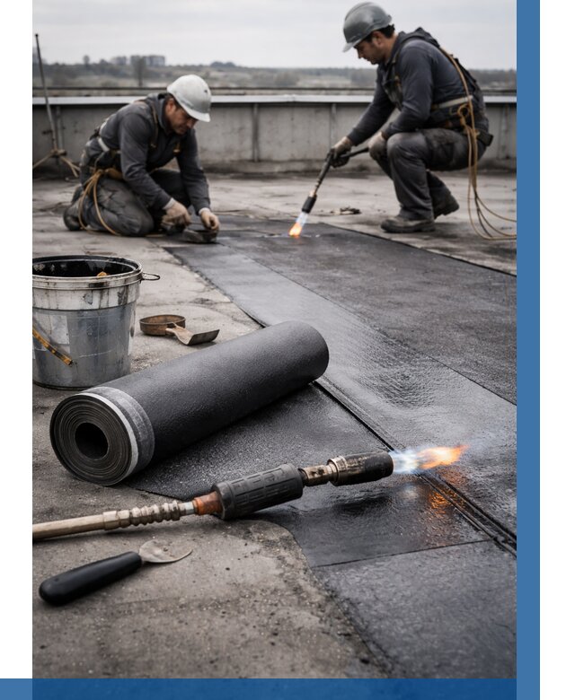 Ремонт рулонной кровли в Таганроге от 662 р. | ВЫСОТНИК-Тгн