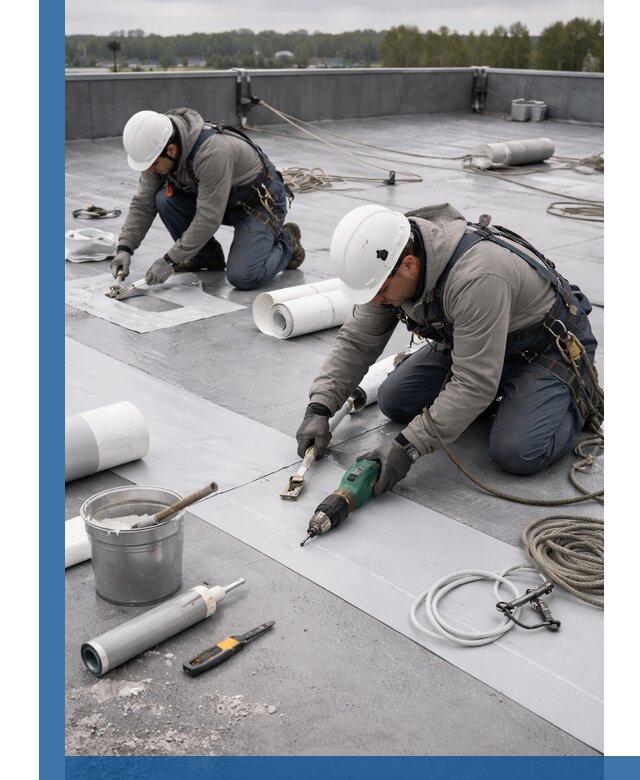 Ремонт мембранной кровли в Таганроге качественно и с гарантией