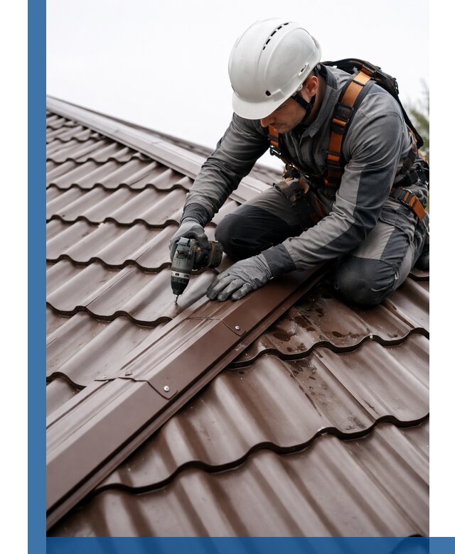 Ремонт металлочерепицы на крыше в Таганроге профессионально