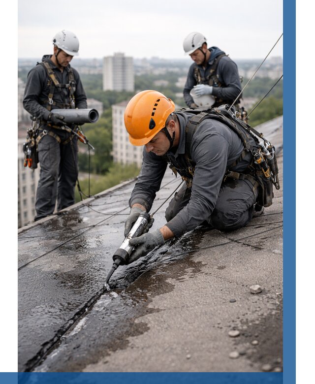 Устранение протечек кровли в Таганроге от 12217 р. | ВЫСОТНИК-Тгн