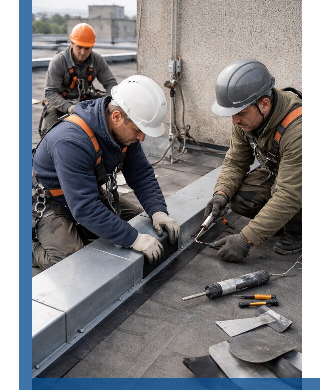 Ремонт кровельных примыканий в Таганроге профессионально