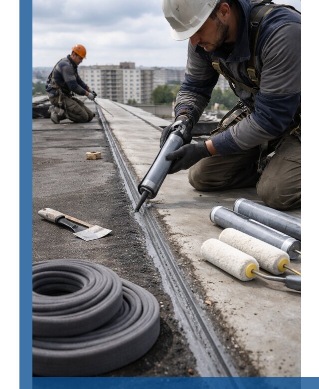 Герметизация швов кровли в Таганроге с гарантией герметичности