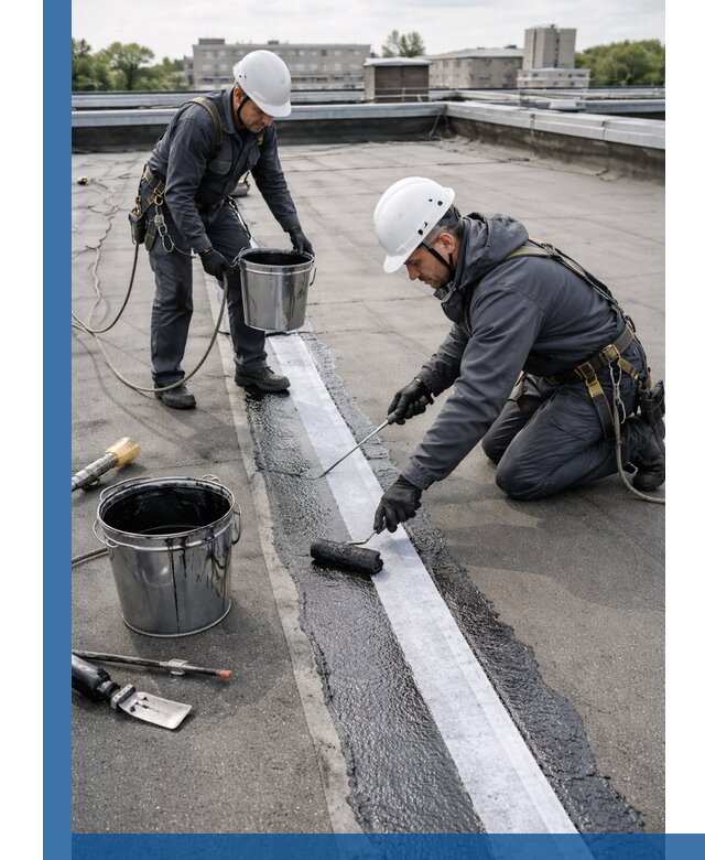 Гидроизоляция кровли мастикой в Таганроге надежная защита