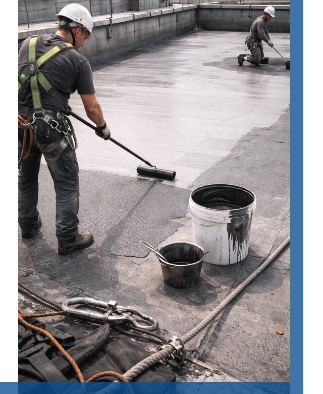 Гидроизоляция кровли жидкой резиной в Таганроге от 509 р. | ВЫСОТНИК-Тгн