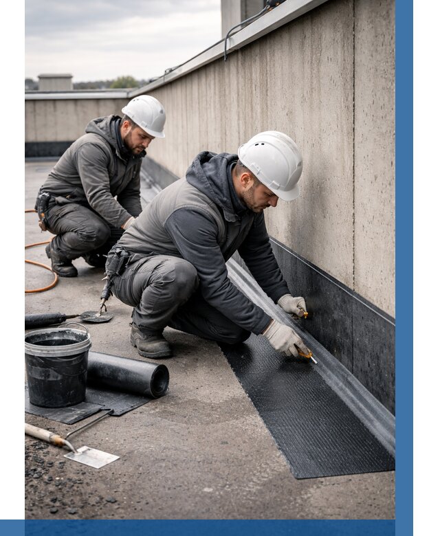 Гидроизоляция примыканий на кровле в Таганроге от 916 р. | ВЫСОТНИК-Тгн