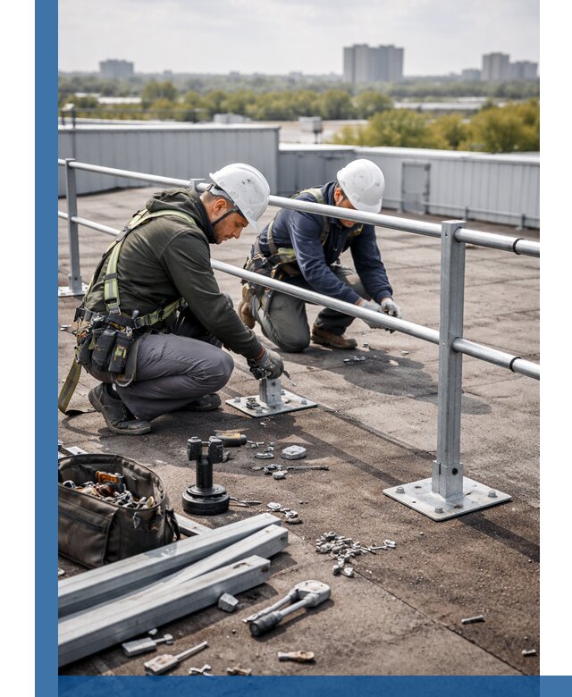 Монтаж кровельного ограждения в Таганроге под ключ с гарантией