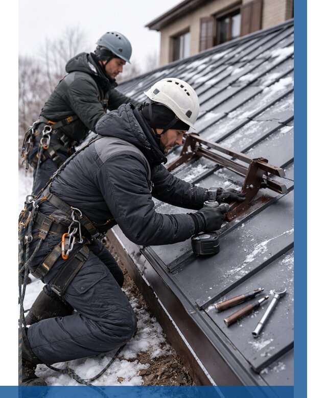 Монтаж снегозадержателей в Таганроге от 458 р. | ВЫСОТНИК-Тгн