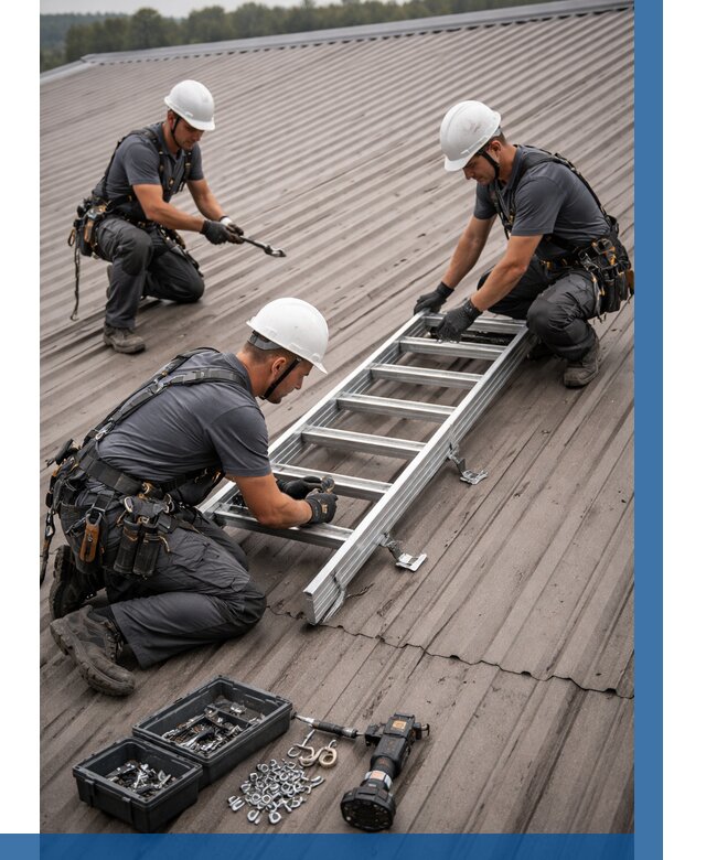 Монтаж кровельной лестницы в Таганроге от 4581 р. | ВЫСОТНИК-Тгн