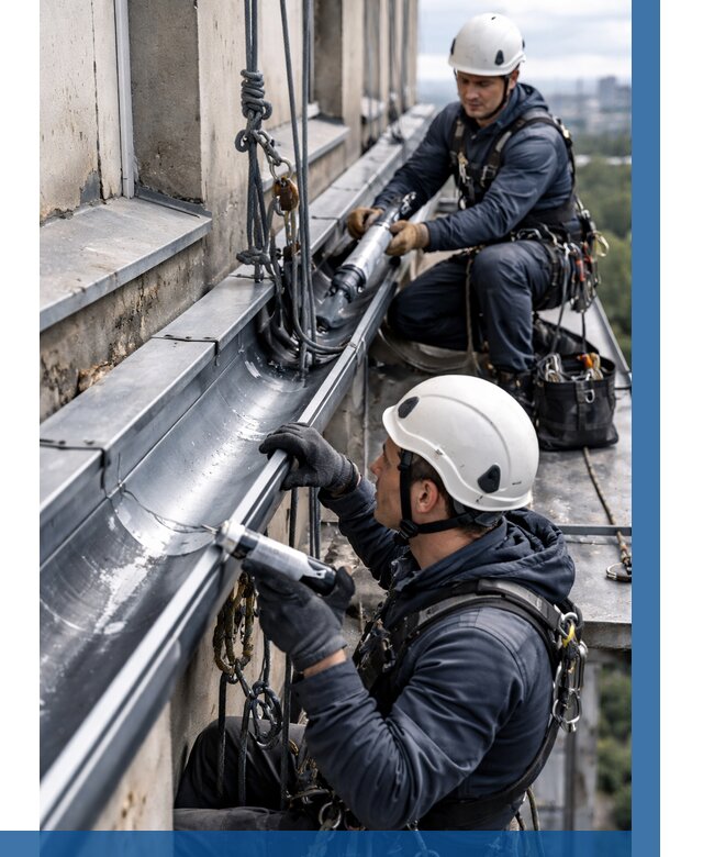 Ремонт водосточных желобов в Таганроге от 6618 р. | ВЫСОТНИК-Тгн