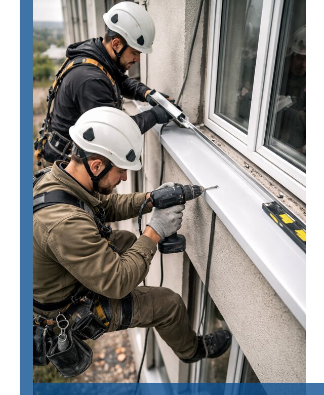 Профессиональный монтаж оконных отливов и отведения воды в Таганроге