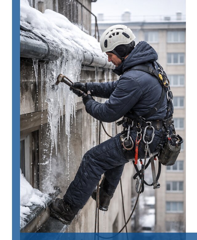 Удаление наледи и чистка водостоков в Таганроге оперативно и безопасно