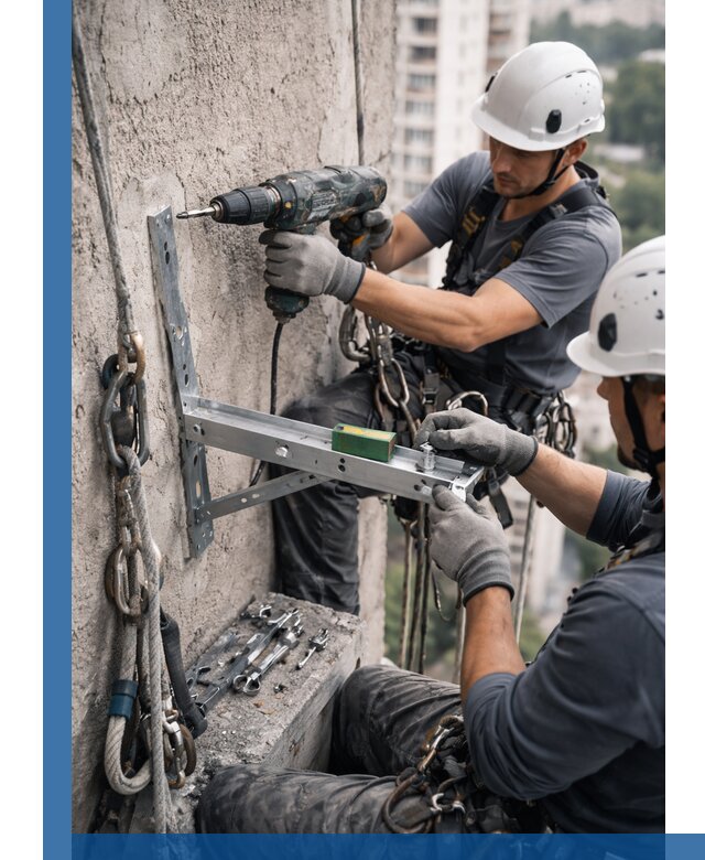 Установка кронштейнов кондиционера и крепежа в Таганроге