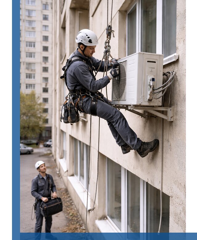 Демонтаж внешнего блока кондиционера в Таганроге профессионально