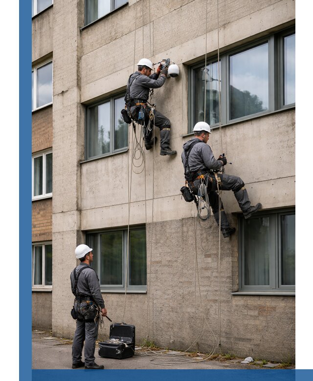 Монтаж фасадных камер видеонаблюдения в Таганроге под ключ