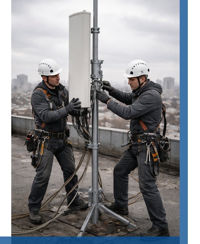 Монтаж антенн связи на крыше в Таганроге от 8654 р. | ВЫСОТНИК-Тгн