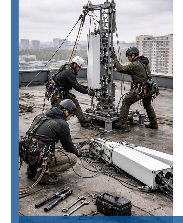 Демонтаж антенн на крыше зданий в Таганроге с гарантией