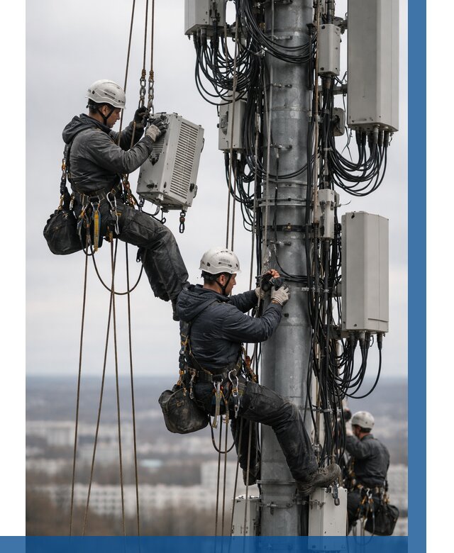 Монтаж оборудования связи на мачте в Таганроге от 7636 р. | ВЫСОТНИК-Тгн
