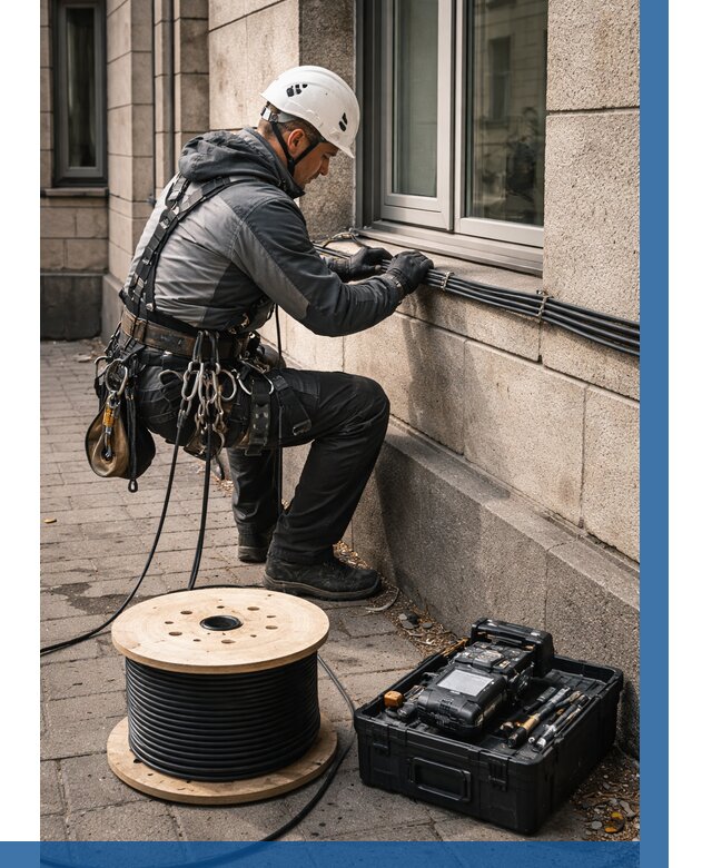 Прокладка оптоволоконного кабеля в Таганроге от 814 р. | ВЫСОТНИК-Тгн