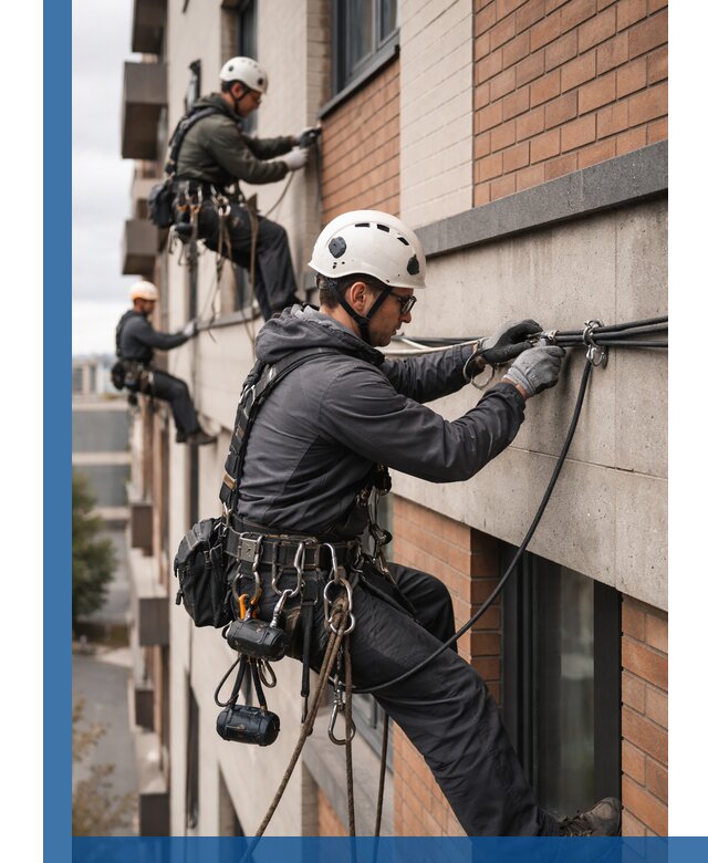 Крепление кабеля на фасаде монтаж и крепеж в Таганроге